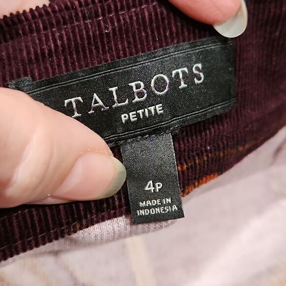 Talbots Plum Corduroy Status Aline Skirt - Picture 4 of 5